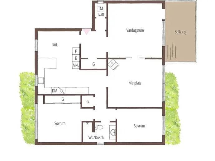 Planritning för Broddesonsgatan 34