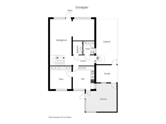 Floor plan for Linnégatan 11F