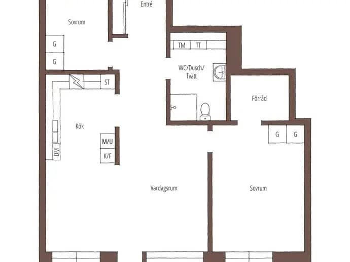 Floor plan for Hallandsgränd 1C