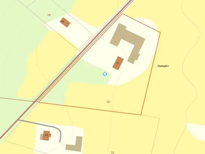 Planritning för Steninge Skattagård 317
