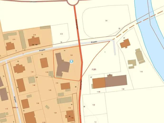 Planritning för Brogatan 14