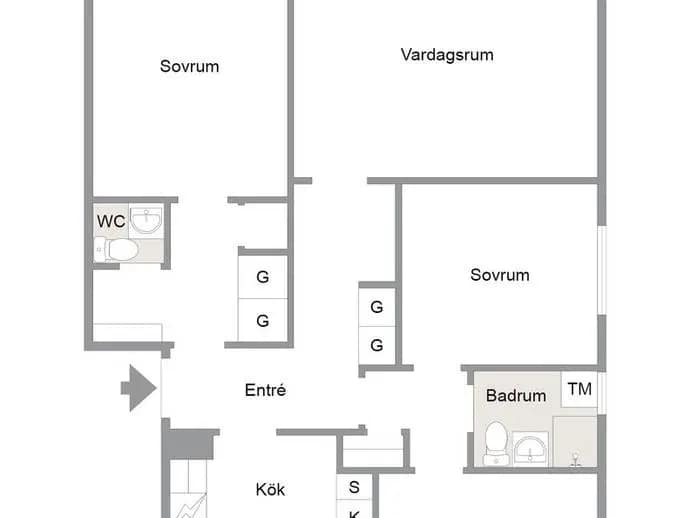 Planritning för Karlstadsvägen 25
