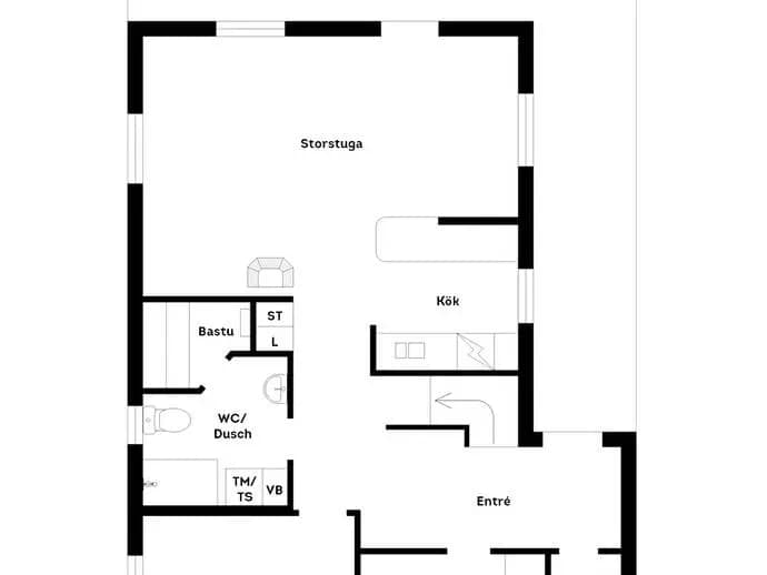 Planritning för Salbäcksvägen 14
