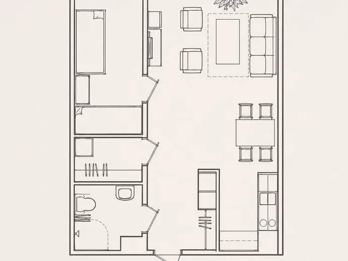 Floor plan for Brf. Högfjället. Vecka 15 och 24. Lgh. 1202.