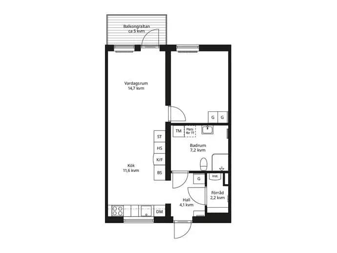Floor plan for Hälsinggårdsvägen 23 D, lgh 1102