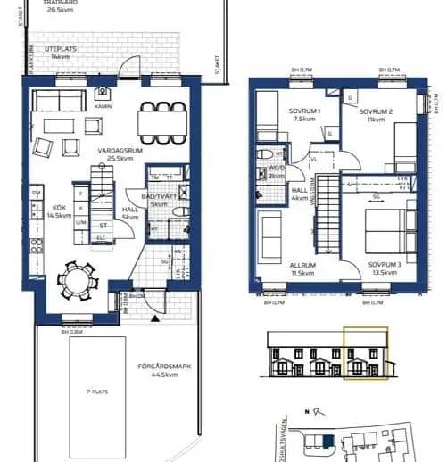 Floor plan for Edshultsvägen 21