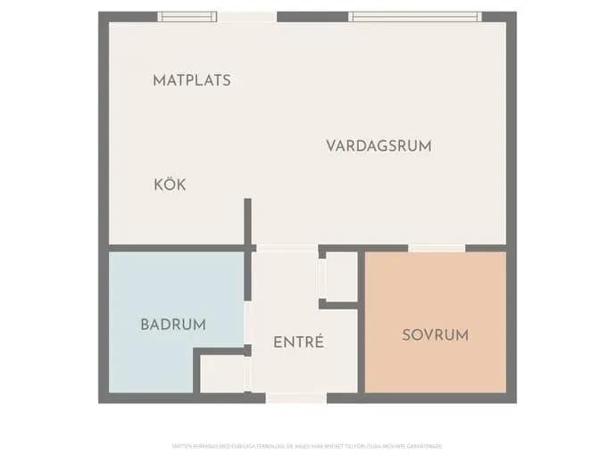 Floor plan for Fjällhotellet 351 - Veckorna 11, 34