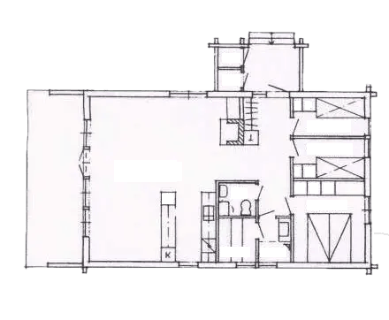 Planritning för Brf. Skogsfåglarna Tjädern, vecka 32, hus 4. SÄLEN.