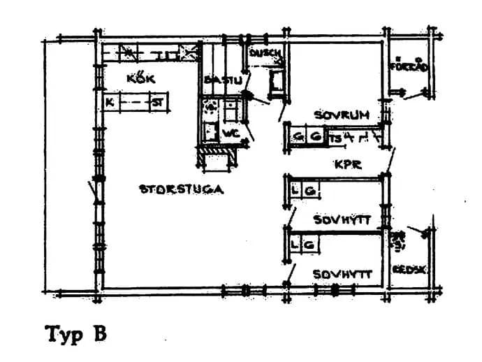 Planritning för Brf. Skogsfåglarna Tjädern, vecka 12/14, hus 9. SÄLEN.