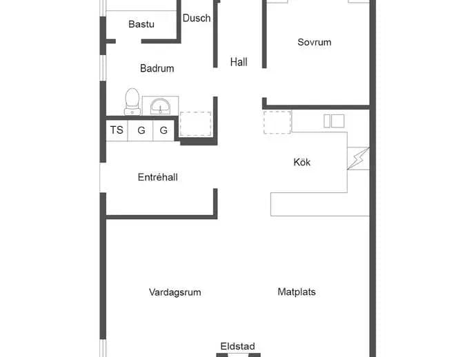 Floor plan for Timmerby Village 5B