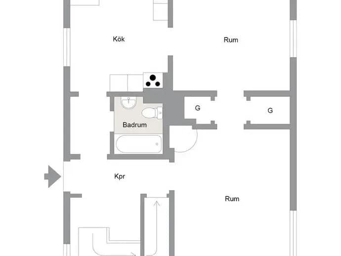 Floor plan for Spanskvägen 11