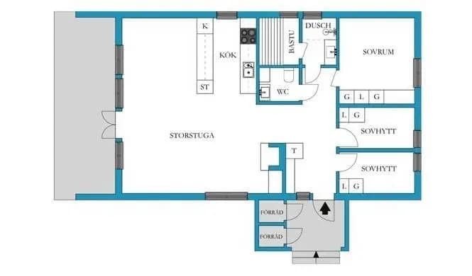 Floor plan for Brf.Skogsfåglarna Orren vecka 50 hus 3. SÄLEN.