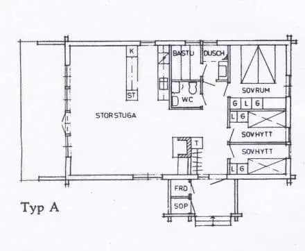 Floor plan for Brf.Skogsfåglarna Tjädern vecka 38, hus 3. SÄLEN.
