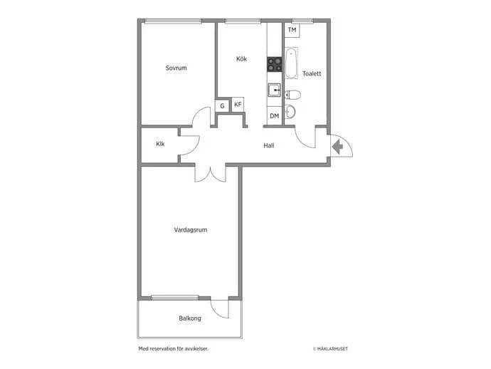 Planritning för Häradsvägen 34b