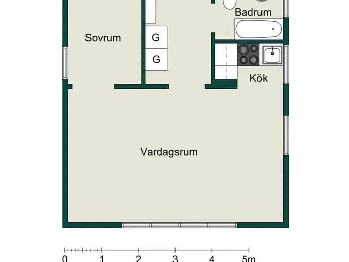 Planritning för Jutegatan 11B