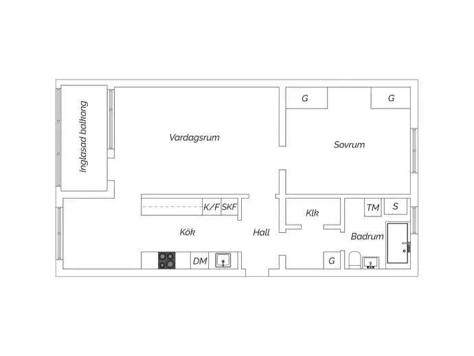 Floor plan for Röda gatan 8D
