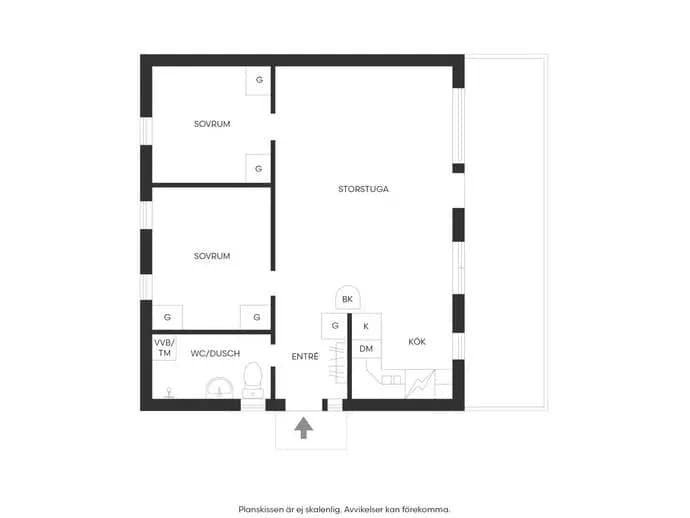 Planritning för Torpvägen 13