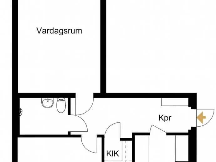Planritning för Göljemålagatan 16D