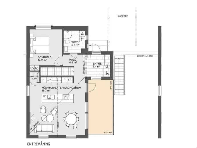 Floor plan for Violstigen 15