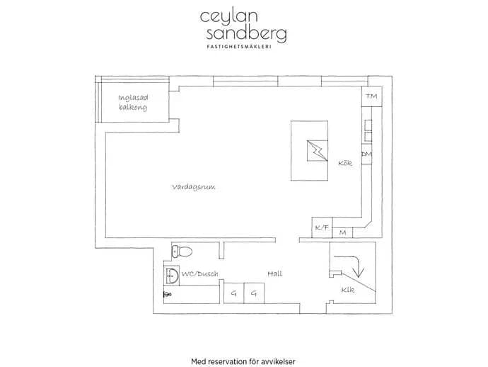 Floor plan for Lönnholmsgatan 6 B