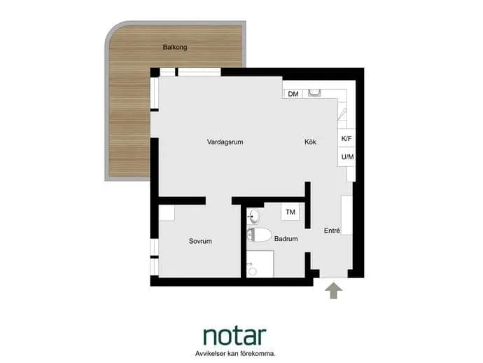 Floor plan for Gränsgatan 1A