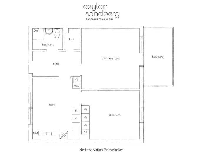Floor plan for Myrstadavägen 13D