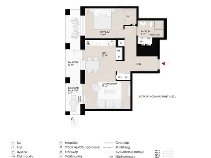 Floor plan for Solstickegatan 2