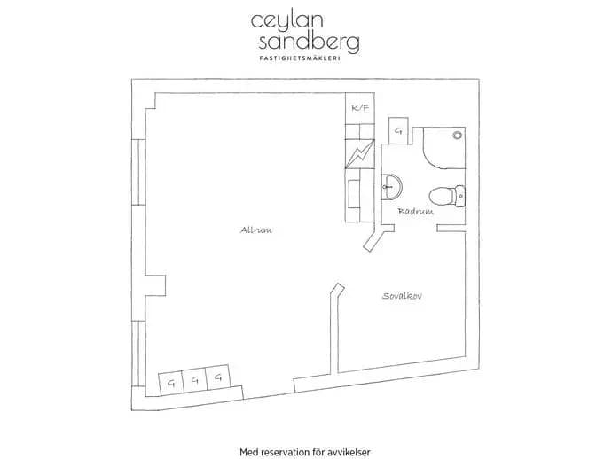Planritning för Gillesgatan 11A