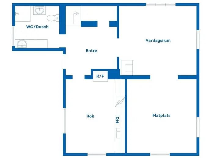 Planritning för Västerbergsvägen 5