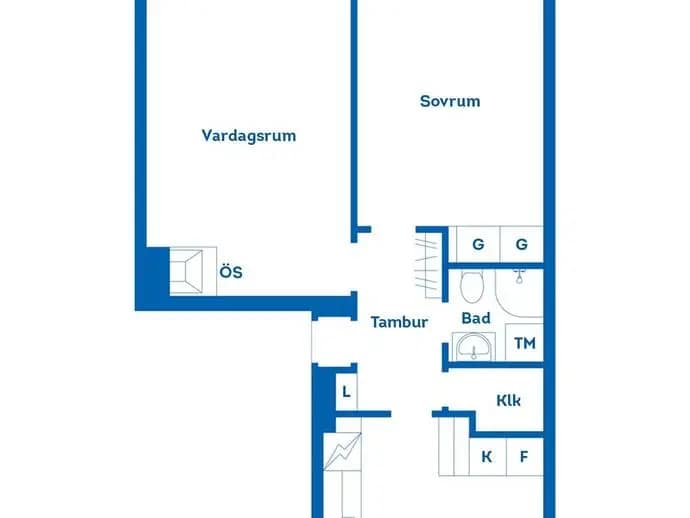 Planritning för Brynäsgränd 1 A