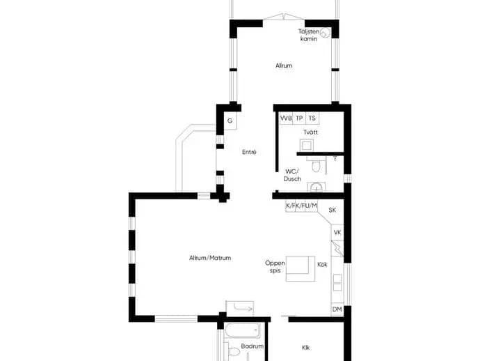 Planritning för Norra Gränsgatan 12
