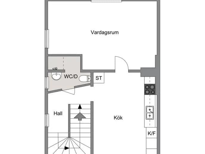 Floor plan for Ankargatan 28B