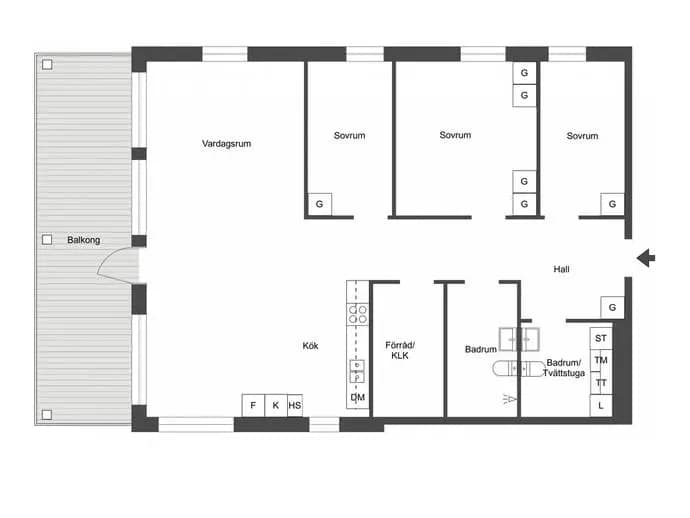 Floor plan for Galjonsgatan