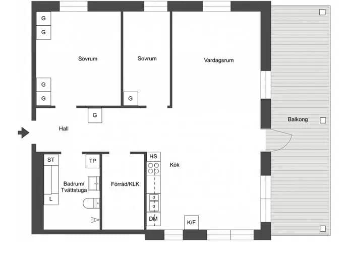 Floor plan for Galjonsgatan
