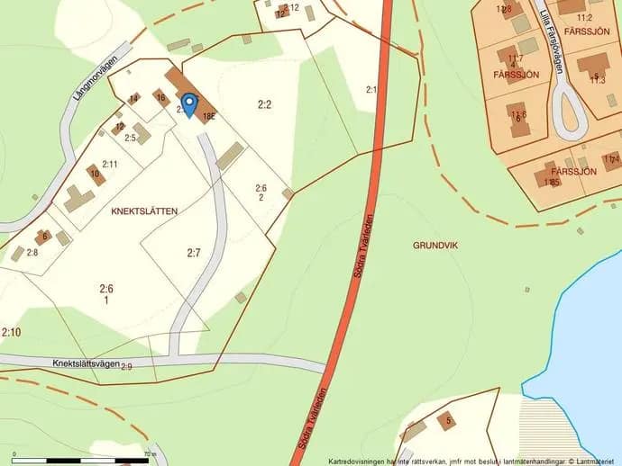 Planritning för Långmorvägen 14, 16, 18A-E