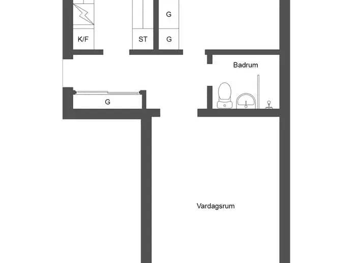 Floor plan for Trumpetaregatan 11C