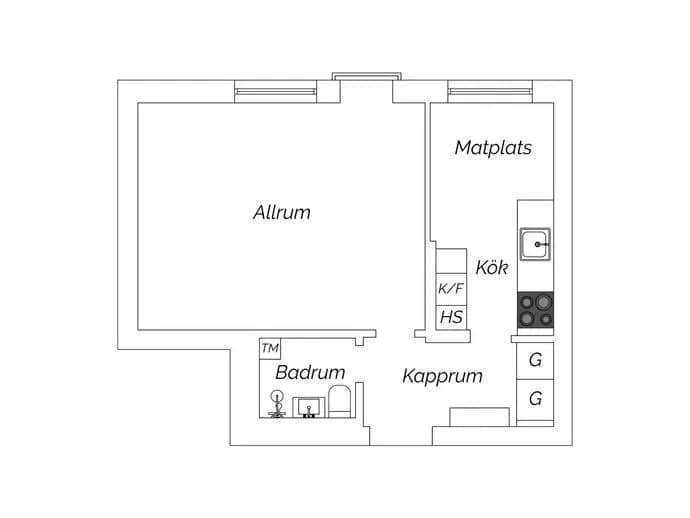 Planritning för Engelbrektsgatan 62E