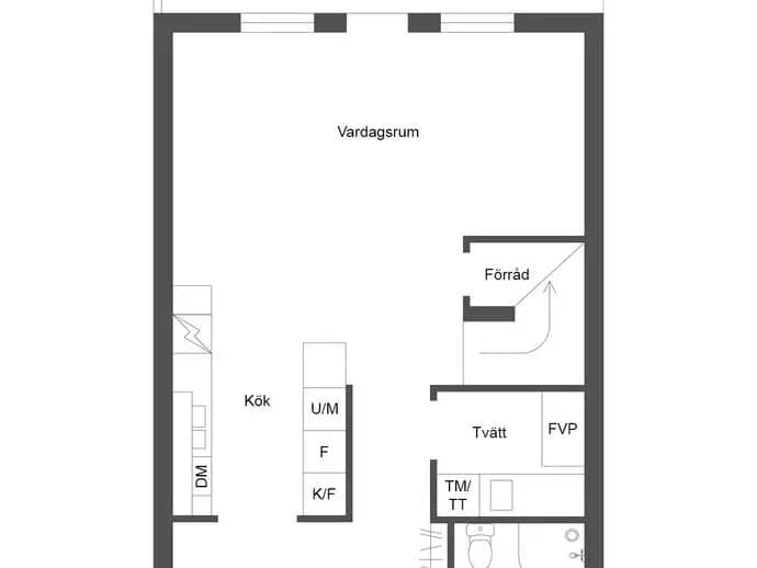 Planritning för Ulsavilagatan 10C
