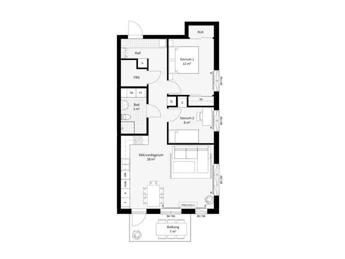 Floor plan for Per Lagerhjelmsgatan