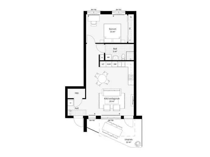 Floor plan for Per Lagerhjelmsgatan