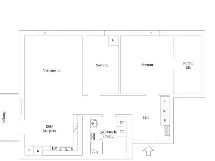 Floor plan for Bonstorpsvägen 10