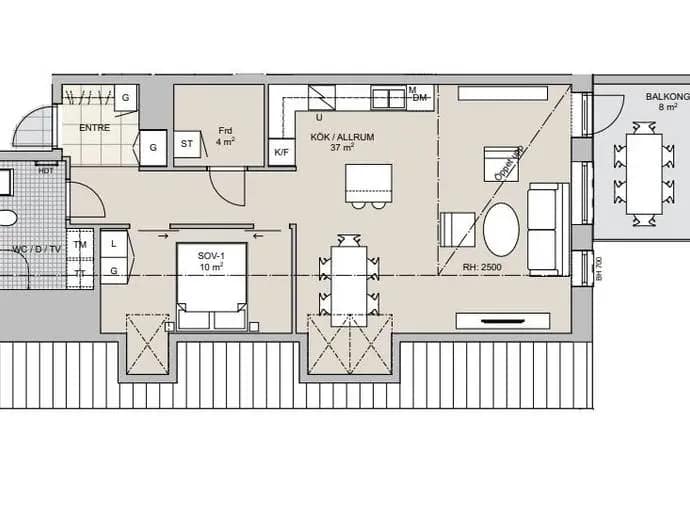Floor plan for Alna gränd 1