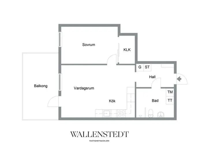 Floor plan for Karlsdalsallén 47B