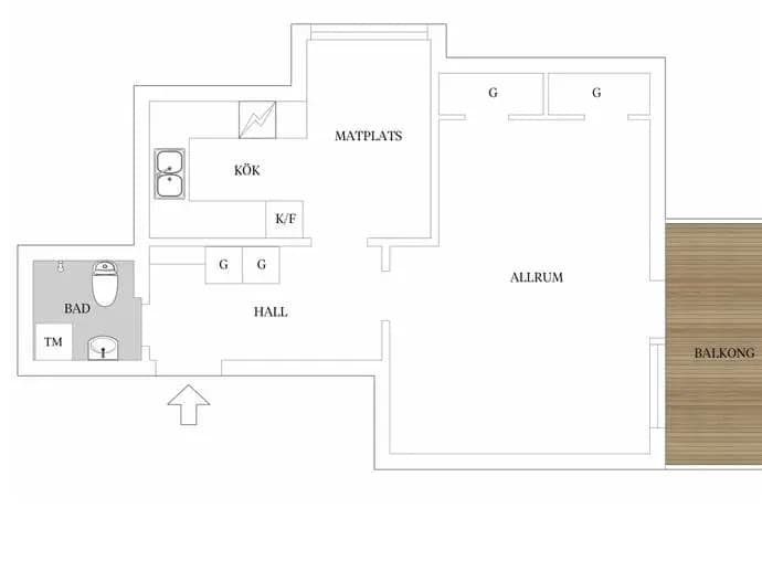 Floor plan for Sidvallsgatan 25