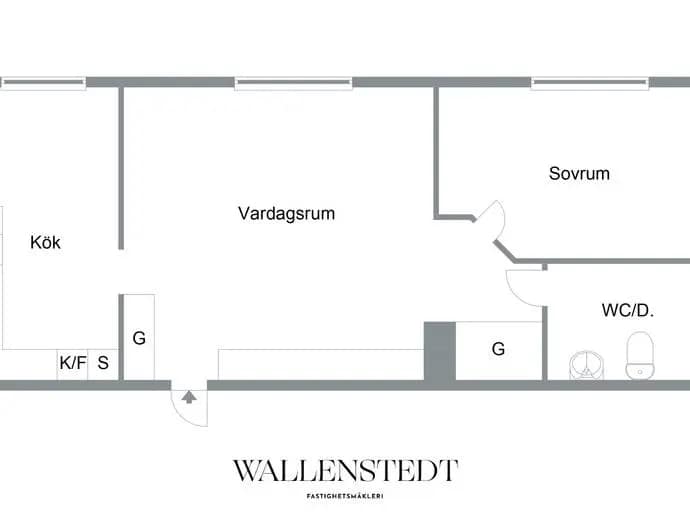 Floor plan for Västra Nobelgatan 30A