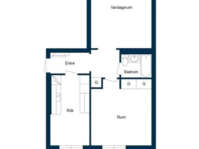 Floor plan for Venavägen 25B
