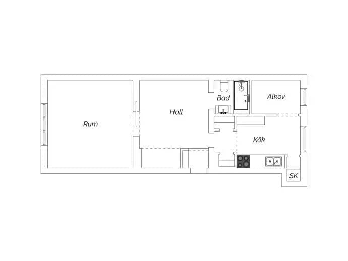 Floor plan for Rynningegatan 2B