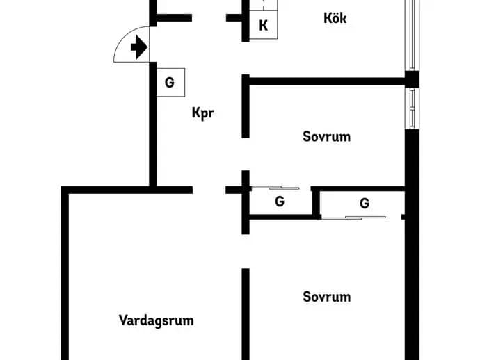 Floor plan for Nygatan 82