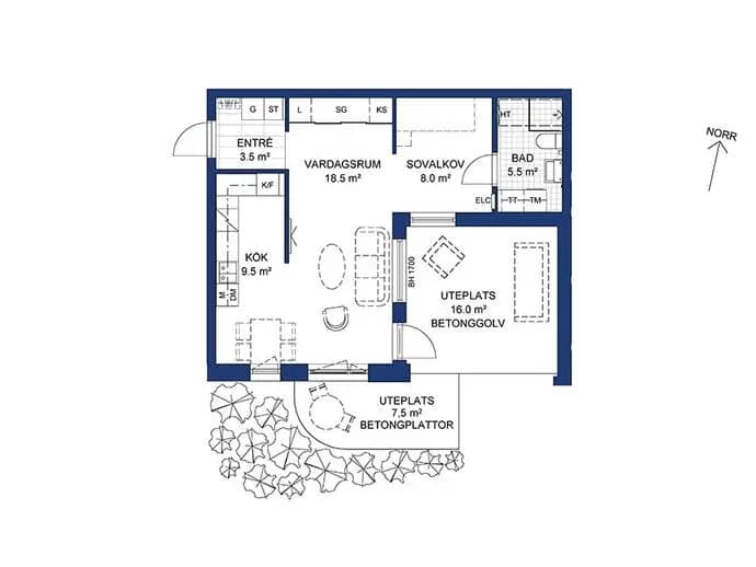 Planritning för Gasmästargatan 14