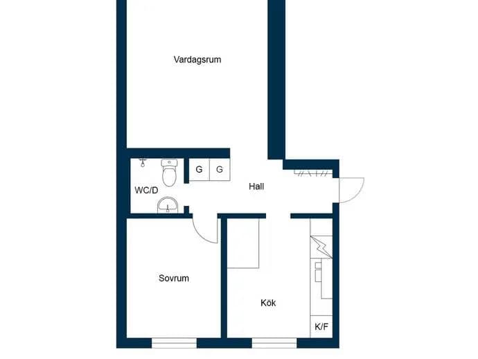 Floor plan for Restalundsvägen 65